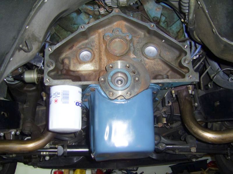 C3 Corvette Engine Ready for Flywheel Installation
